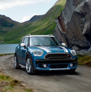 The 2019 MINI Cooper SE Countryman PHEV qualifies as a crossover sport utility vehicle, built like a car with a unit body. It is fairly large for a MINI, stretching nearly 16 feet long and weighing almost two tons.