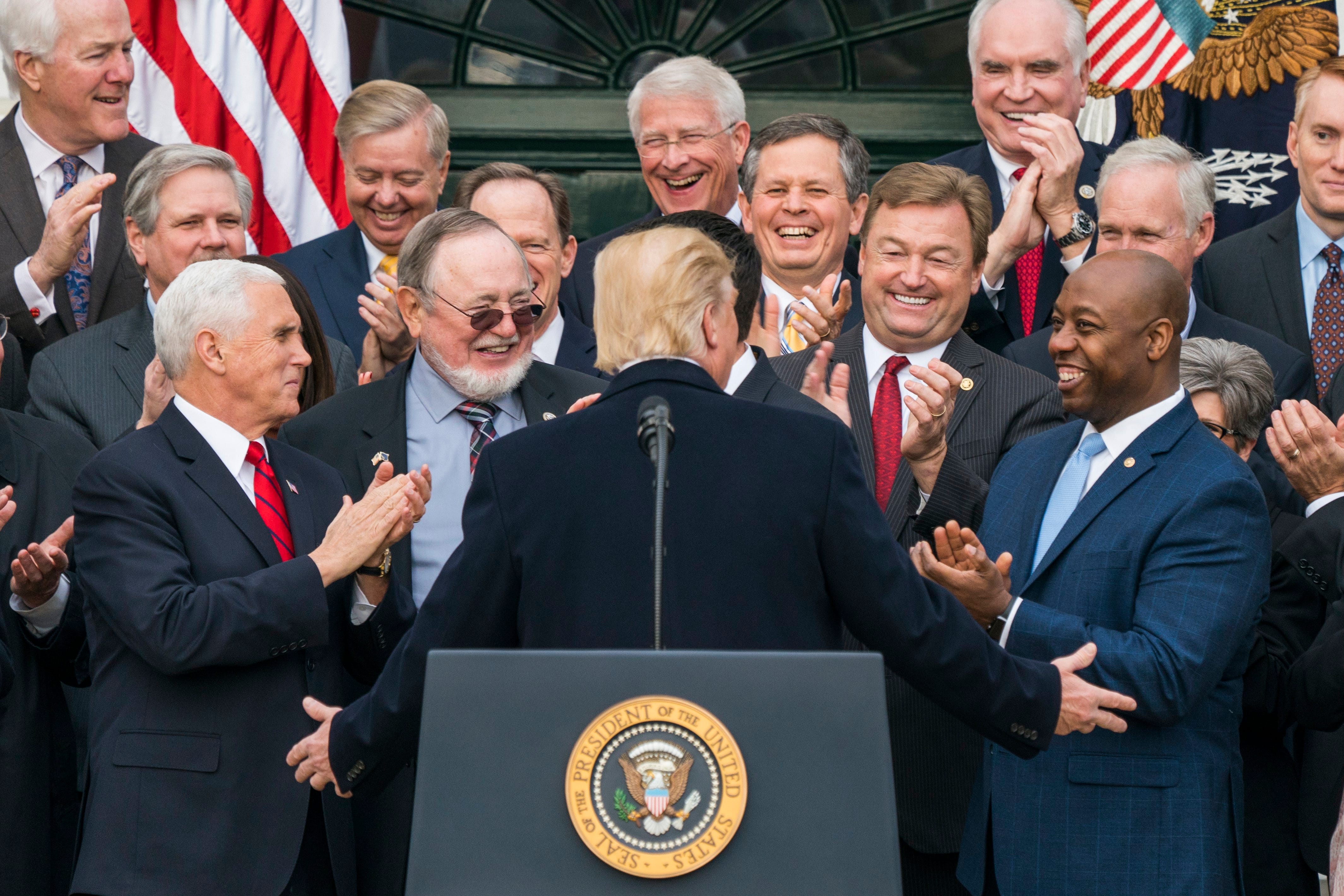 Impeachment Probe Trump Boosts Gop Unity With Movie Nights Baseball