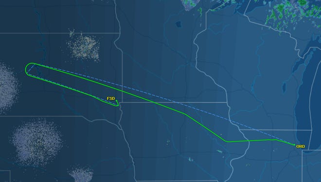 Delta flight 894 from Chicago to Seattle was diverted to Sioux Falls for a medical emergency, officials say.