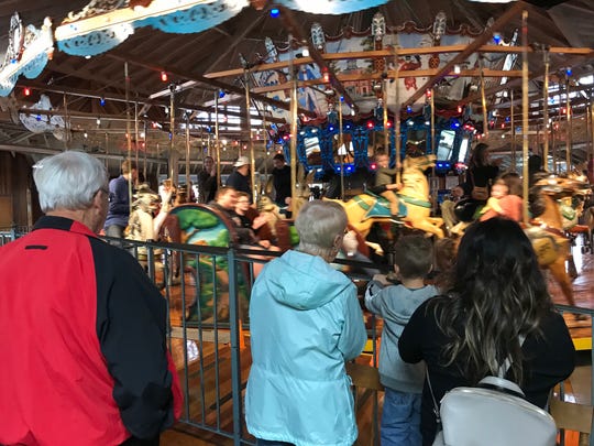 The Richland Carrousel Park carousel only spins backward once a year.