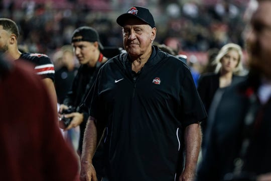 Latest Sports News: Ohio State co-defensive coordinator Greg Mattison after the Buckeyes' 34-10 win over MIchigan State at Ohio Stadium in Columbus, Ohio, Oct. 5, 2019.
