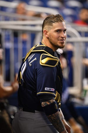 Catcher Yasmani Grandal spent one season with the Brewers before moving on to the Chicago White Sox in free agency.
