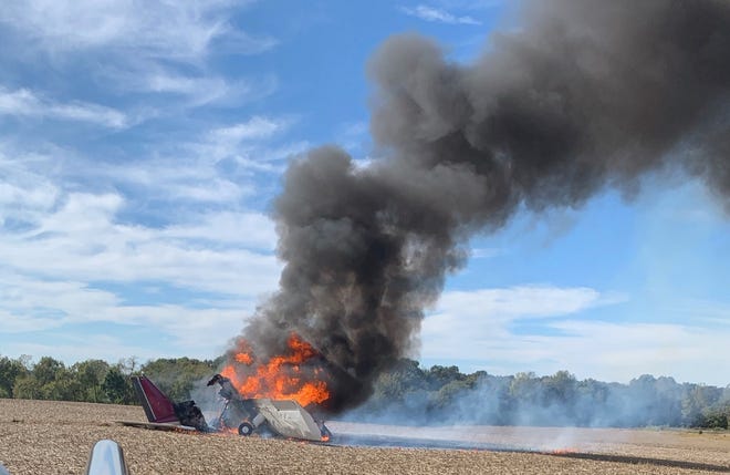 A plane was experiencing engine trouble leaving from the Fayette County Airport and caught fire on Wednesday. The pilot walked away uninjured.