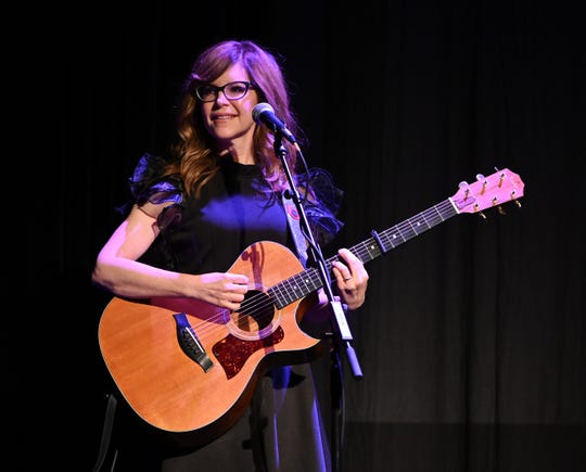 Lisa Loeb performs at the  "Reality Bites" 25th Anniversary at the 2019 Tribeca Film Festival in New York City.