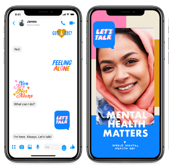 Facebook Messenger adds new stickers, filter to 'destigmatize' chatter about mental health