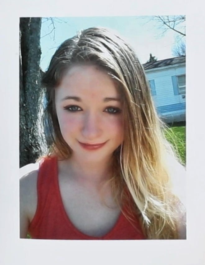 Amber Washburn, pictured in a family photo album Thursday, June 6, 2019 in Sodus.