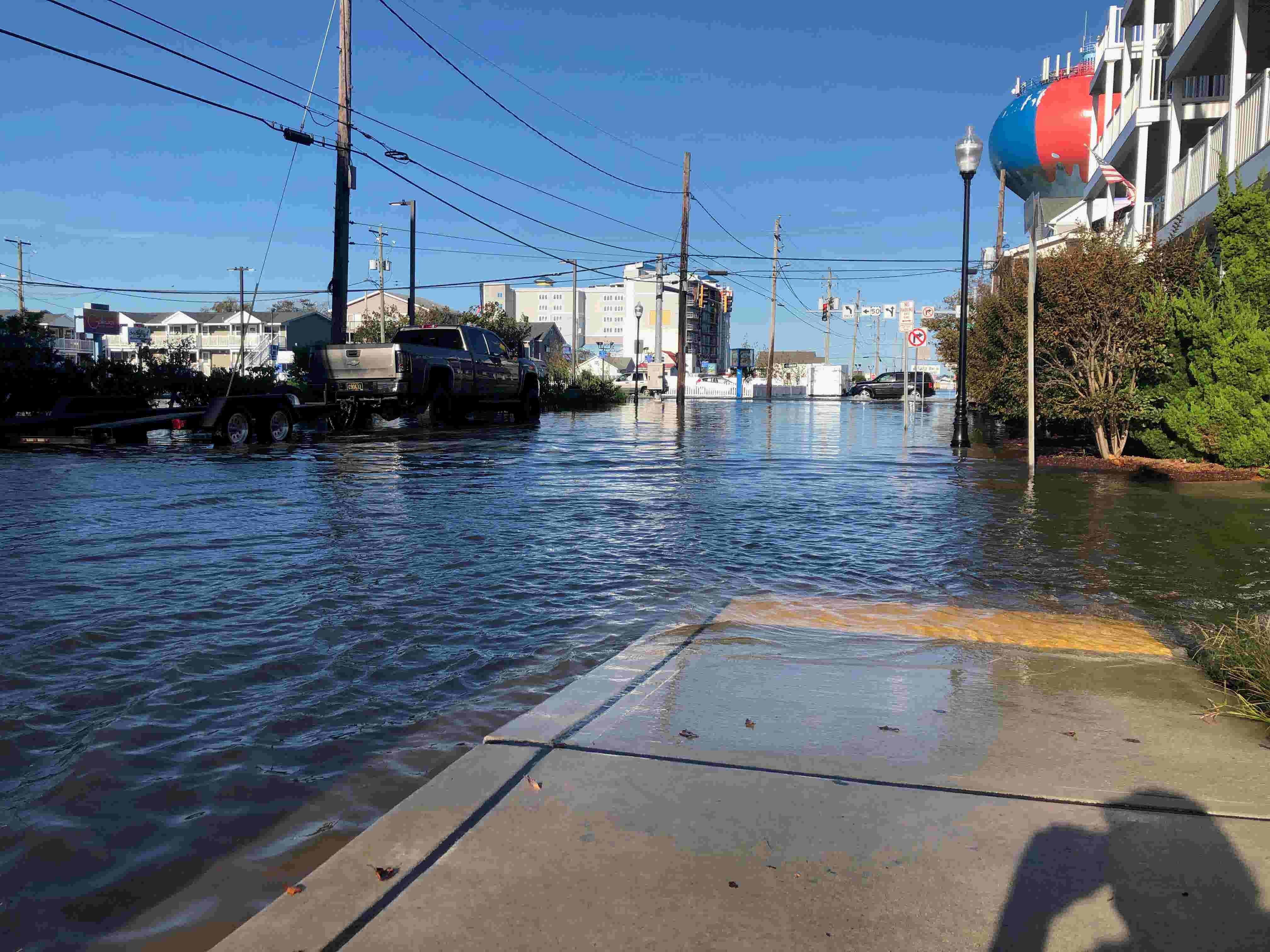 Coastal waters flood Ocean City streets