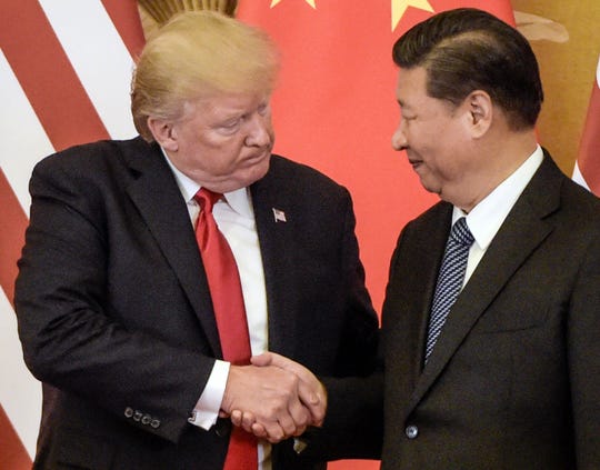 President Donald Trump and China President Xi Jinping in a 2017 photo.