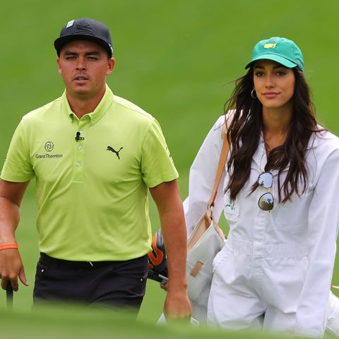 Rickie Fowler and Allison Stokke at Augusta Nation