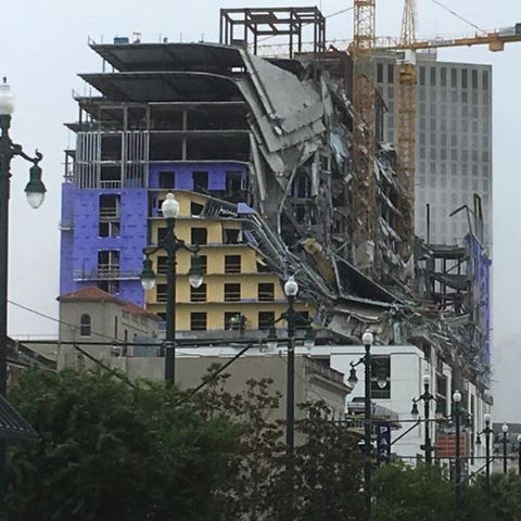 The Hard Rock hotel construction in New Orleans co
