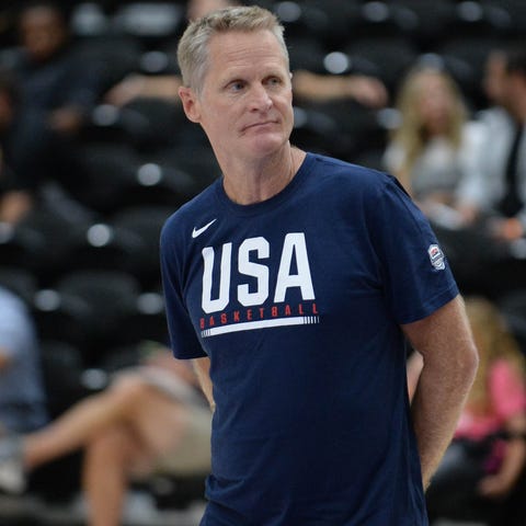 Steve Kerr during a Team USA practice in August.