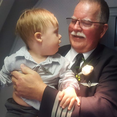 Captain Joe Weis passed his wings on to 2 and a ha