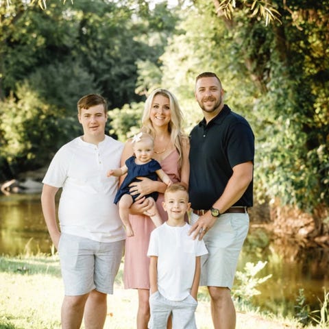 An August 2019 photos shows the Windle family in M