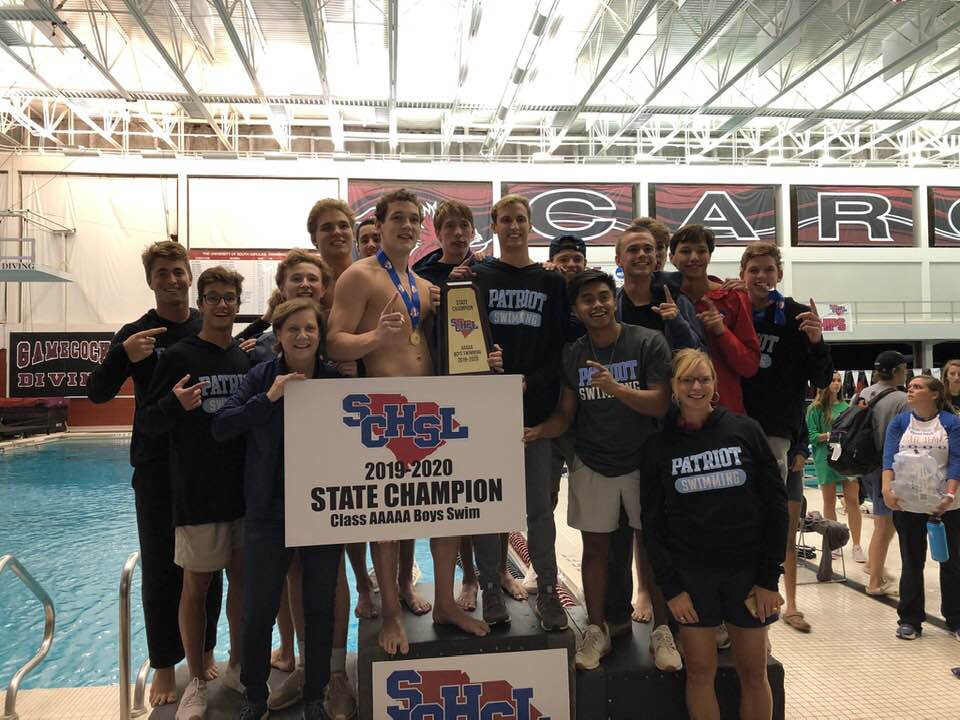 201920 AllUpstate boys swimming team, Greenville and Anderson SC