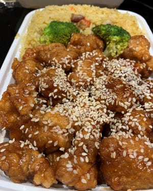 Sesame chicken from Jackie's Chinese Restaurant, Marco Island.