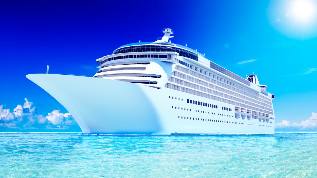 3D Cruise Destination Ocean Summer Island Concept