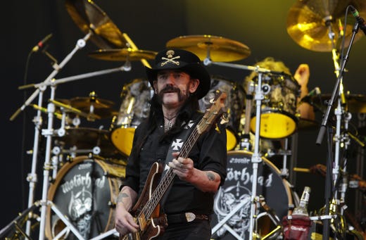ANSAN, SOUTH KOREA - JULY 26: Lemmy Kilmister of Motorhead performs on stage during the Ansan Valley Rock Festival on July 26, 2015 in Ansan, South Korea. (Photo by Chung Sung-Jun/Getty Images)