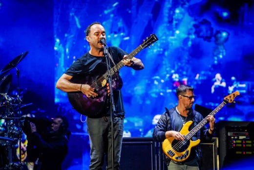 The Dave Matthews Band performs at the 2019 Rock in Rio Music Festival held in the Olympic Park of Rio de Janeiro, Brazil on September 29, 2019. (Photo by Lorando Labbe/Fotoarena/Sipa USA)(Sipa via AP Images) ORG XMIT: SIPAPRE