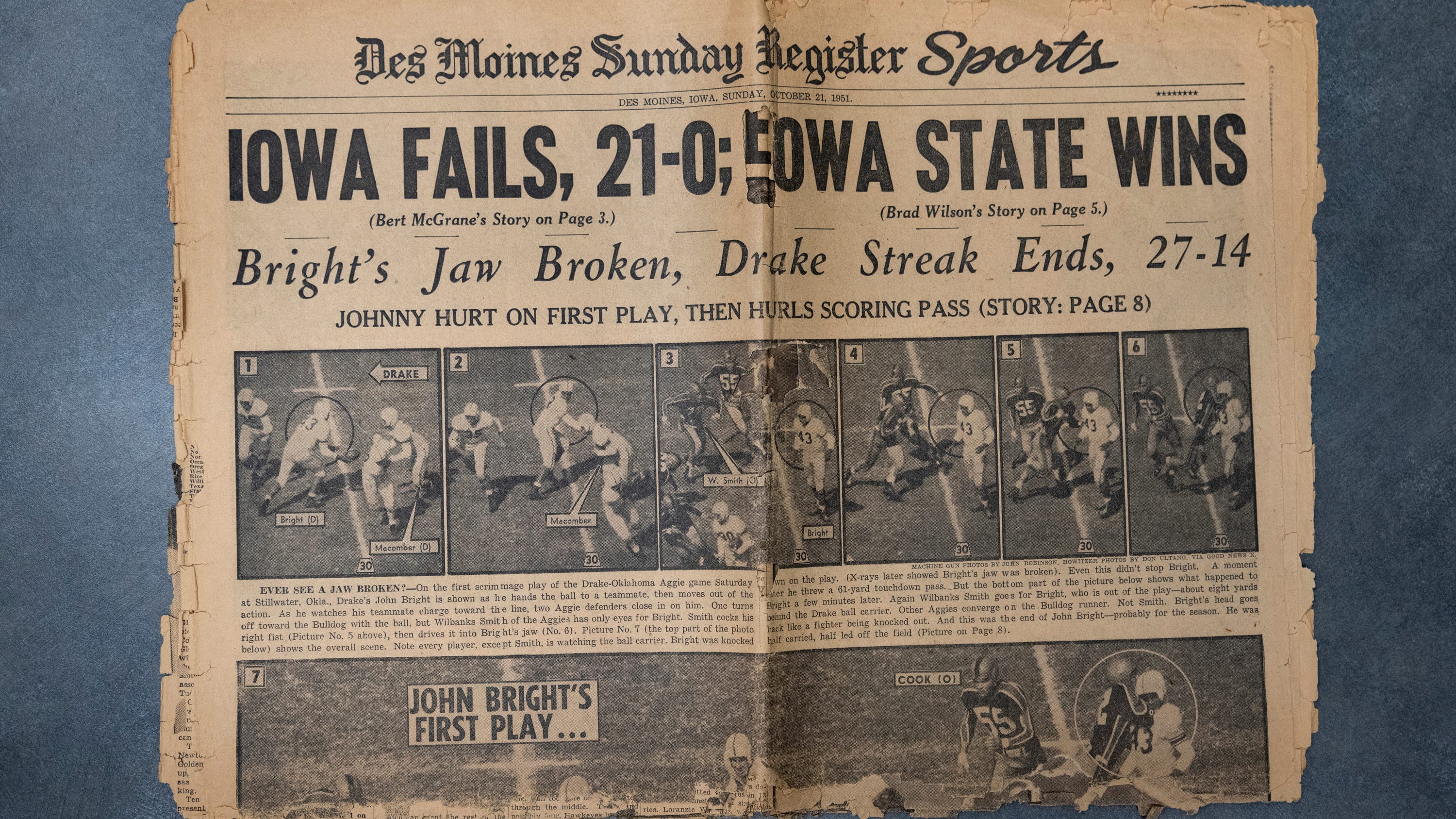 22 years after Bright's death in 1983, Oklahoma State President David J. Schmidly wrote a letter to Drake President David Maxwell formally apologizing for the incident, calling it "an ugly mark on Oklahoma State University and college football."