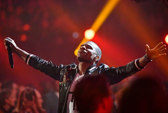 Kirk Franklin performs at the 50th Annual Dove Awards Tuesday in Nashville.