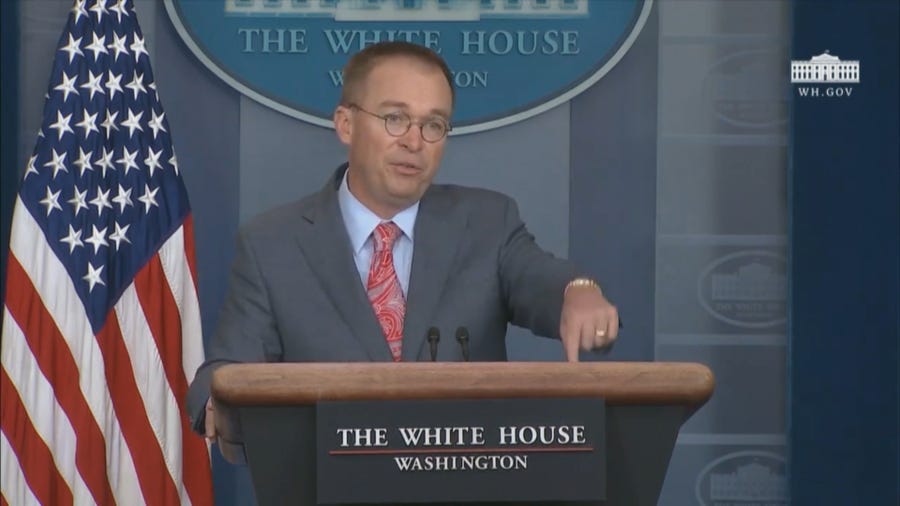 Mulvaney contradicts Trump on holding Ukraine funds in quid pro quo for investigation