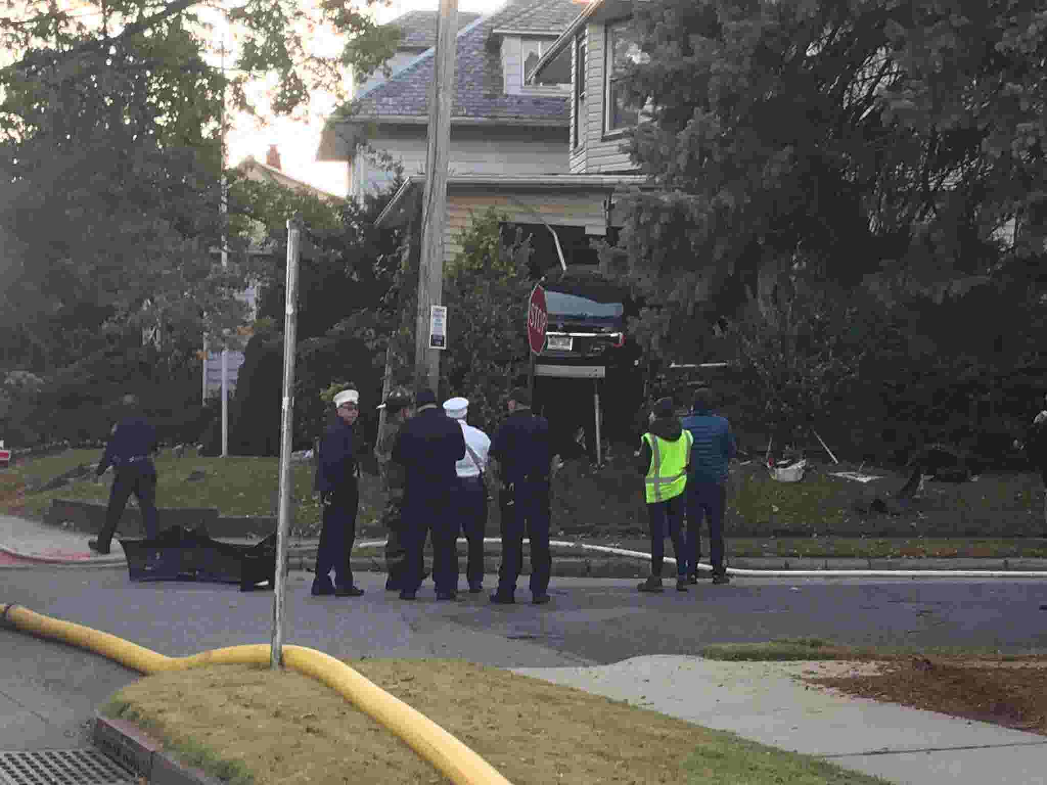 Car crashes deep into house in Paterson NJ Car crashes deep into house in Paterson NJ