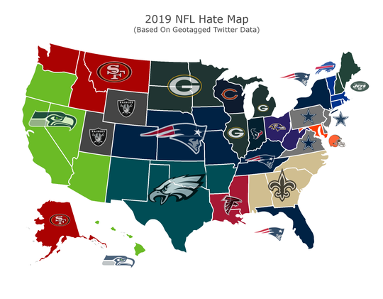 Nfl teams map