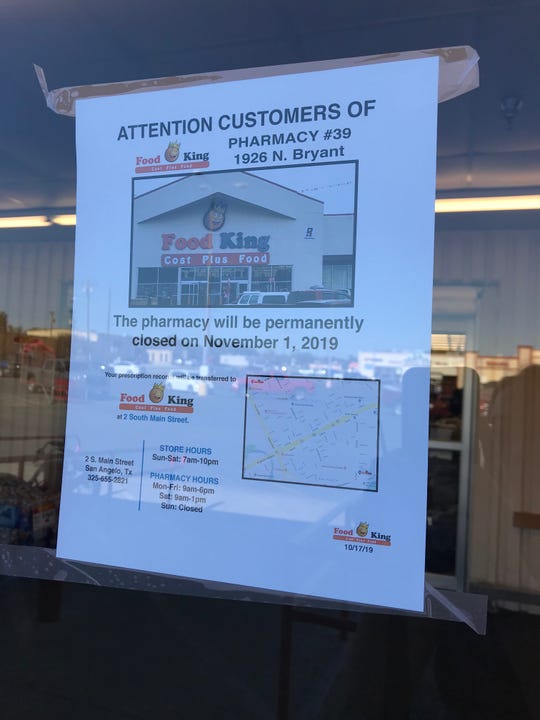 San Angelo Food King On North Side To Close Pharmacy In November