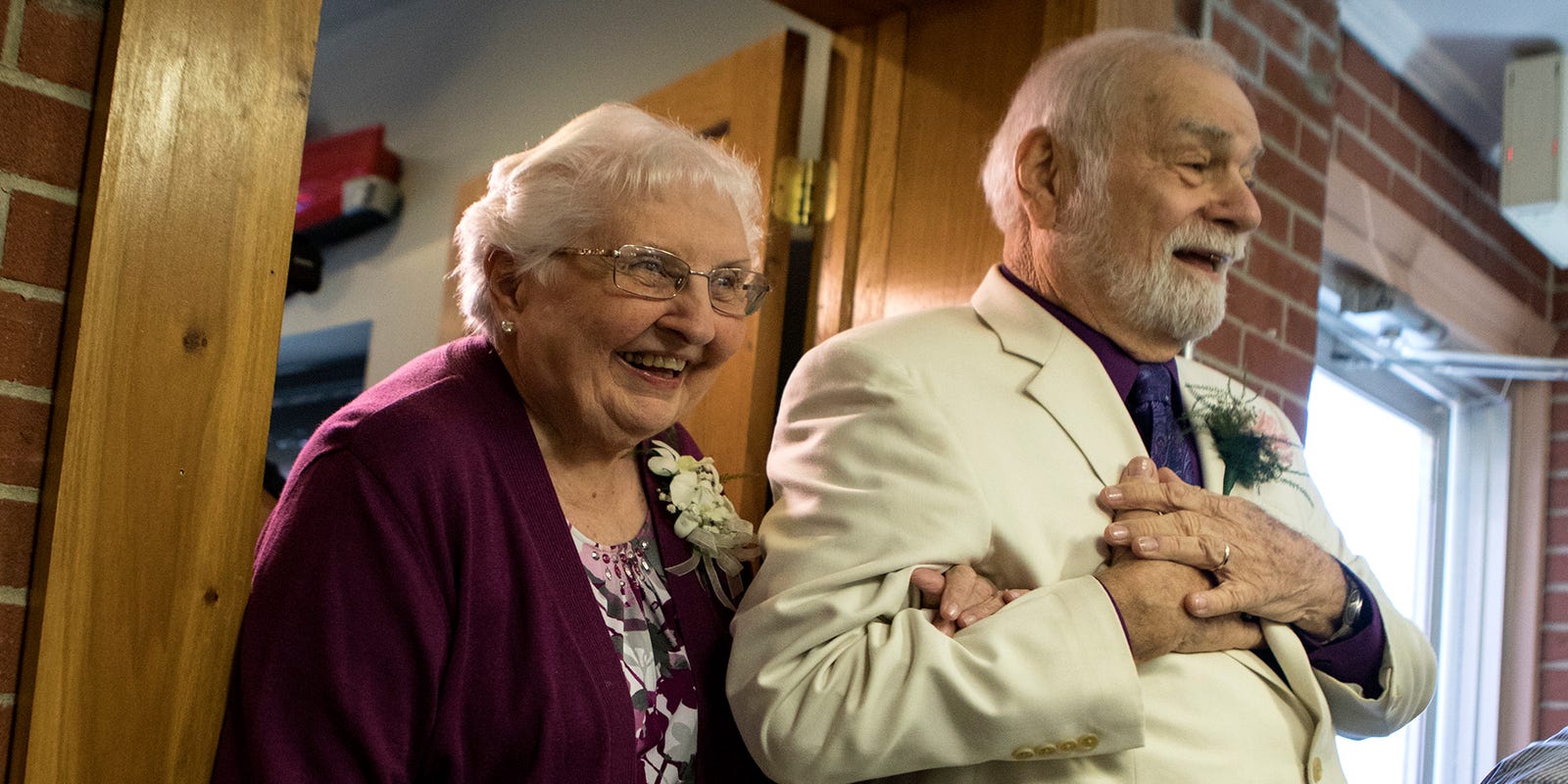 Long Ago Sweethearts Reunite Are Wedded At 80