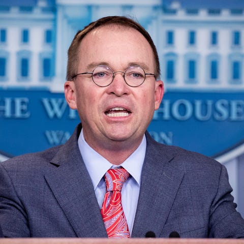 Acting White House Chief of Staff Mick Mulvaney ho