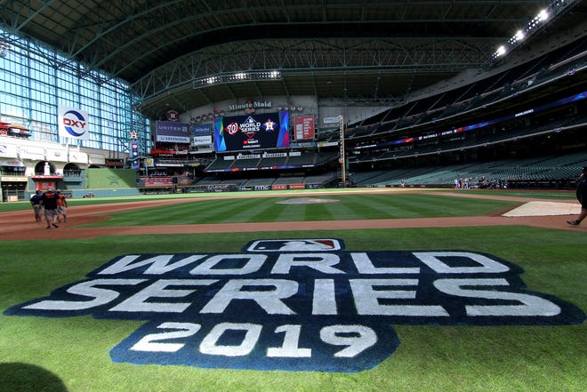 A view of Minute Maid Park before workouts on Monday.