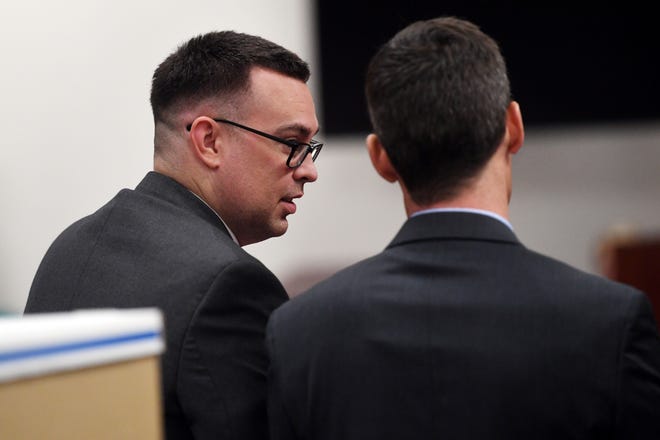 Michael Jones, 36, was found guilty of first-degree murder on Tuesday, Oct. 22, 2019, in the killing of his girlfriend, Diana Duve, in 2014. The trial will now move into the penalty phase, scheduled for November, where the same jury will decide if Jones will receive life in prison or the death penalty.