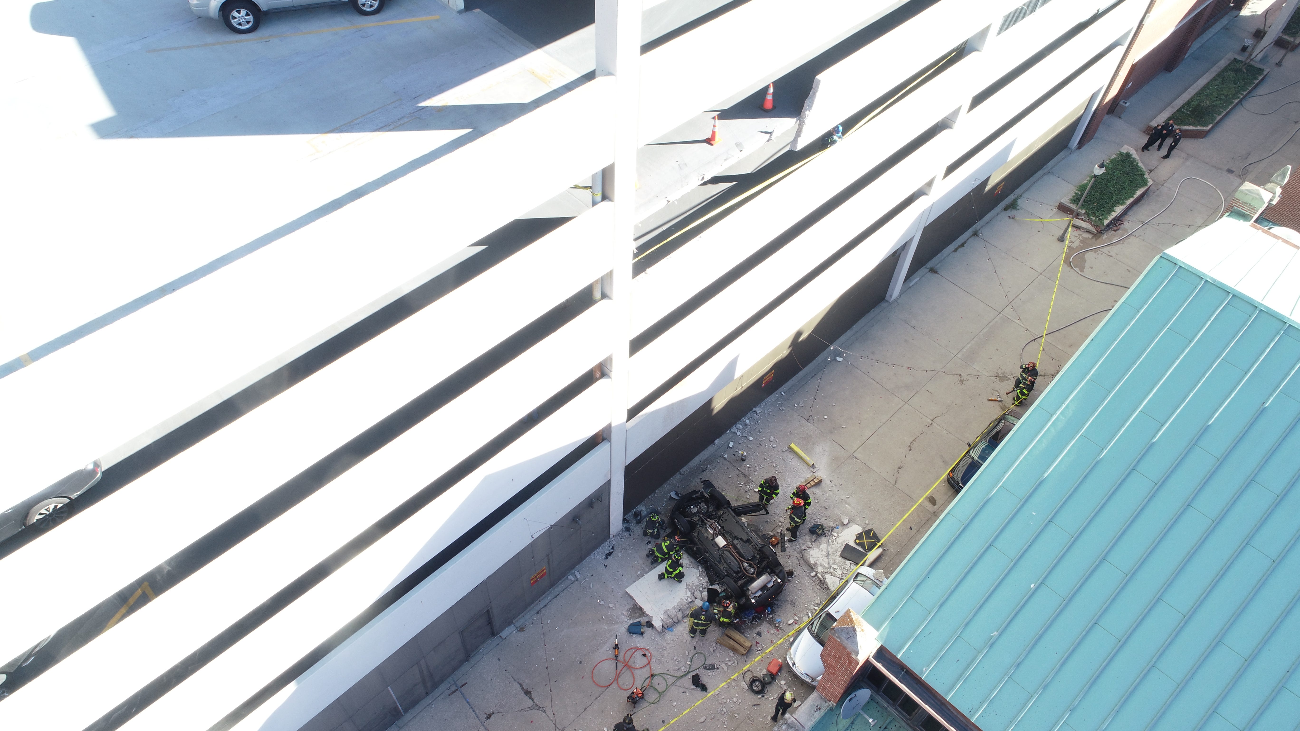 Vehicle Falls From City Market Parking Garage In Indianapolis
