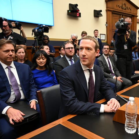 Facebook CEO Mark Zuckerberg arrives to testify be