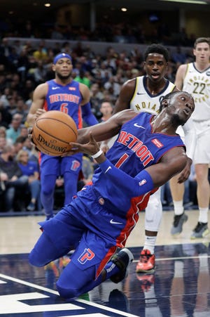 Pistons' Reggie Jackson will be sidelined the next four weeks with a stress reaction in his lower back.