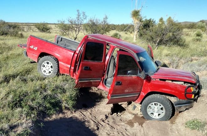 The aftermath of an illegal border crossing south of Deming, NM.