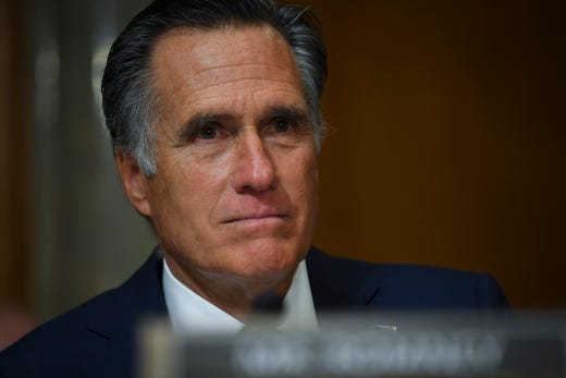 Senator Mitt Romney (R-Utah) during the United States Senate Committee on Foreign Relations hearing on Assessing the Impact of Turkey's Offensive in Northeast Syria on Tuesday, October 22, 2019.