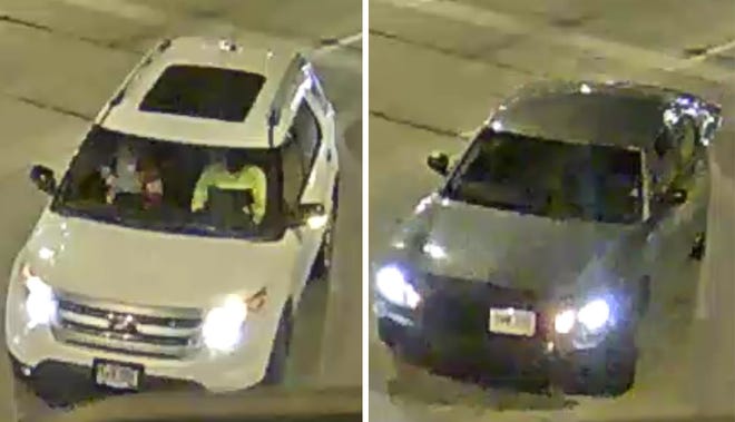 Police are seeking information on who was driving these vehicles in downtown Sioux Falls early Saturday morning.
