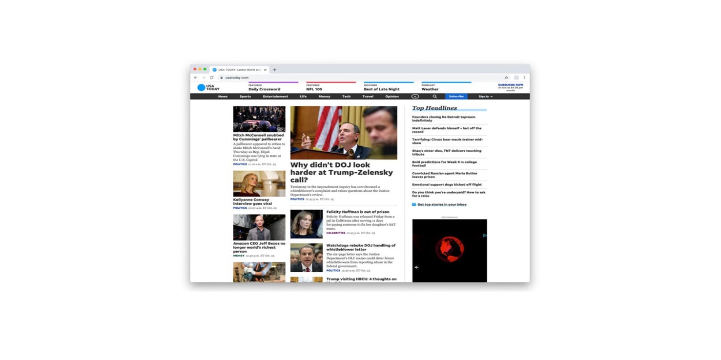 Usa Today Continues Digital Evolution With Updated Website