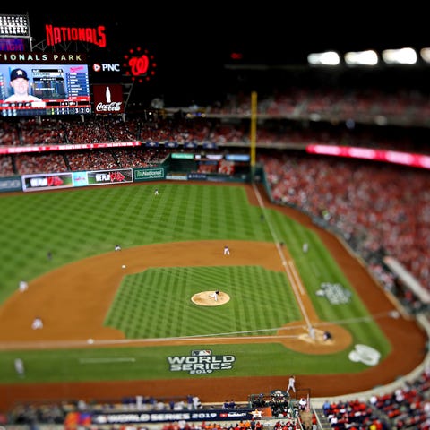 An overall view of Nationals Park during the World