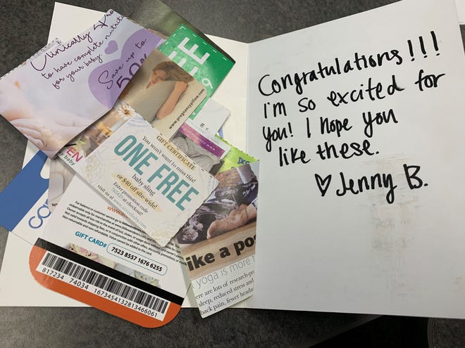 Someone named "Jenny B" is alarming women in metro Detroit and elsewhere by sending words of congratulations -- and gift cards -- for being pregnant. Except many of the women aren't expecting a child.