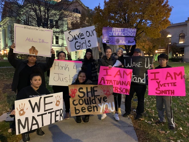 UW-Green Bay students protest police brutality toward people of color on Oct. 28, National Day of Outrage. National Day of Outrage is in memoriam of Atatiana Jefferson.