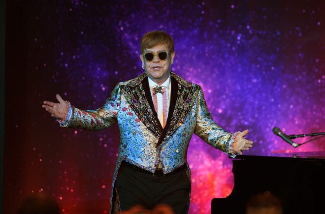 Elton John is among the big names who?ll play the Fiserv Forum next year. He?ll be there on Feb. 19.
 Getty Images
Elton John is launching one last tour, then heading home. 
  AFP/Getty Images
Elton John performs two songs before a press conference in New York Jan. 24, 2018.