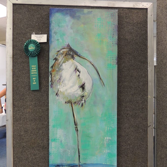 Best of Show went to Susan Lavendar's "Shore Bird" at the Pelican Island Preservation Society's 2019 Indian River Bird and Nature Art Show in Sebastian.