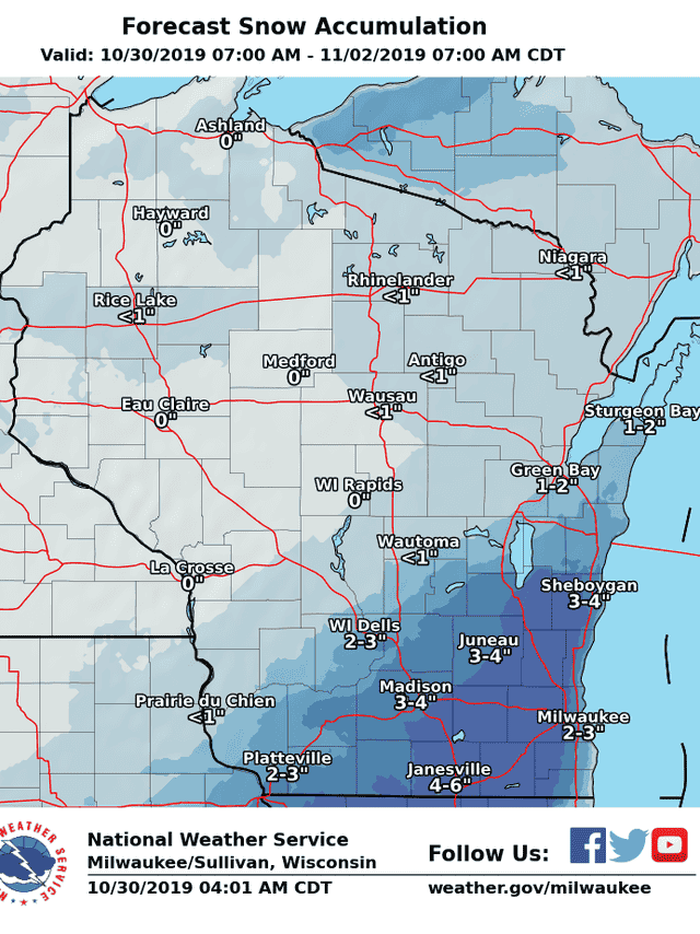 Wisconsin Weather Snow Might Be On The Way Very Cold For Halloween