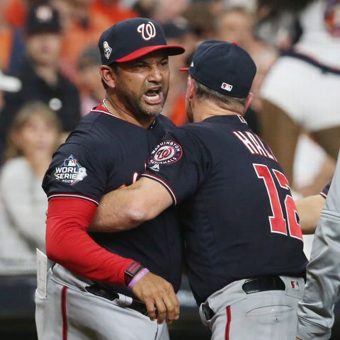 Nationals manager Dave Martinez needed to be restr
