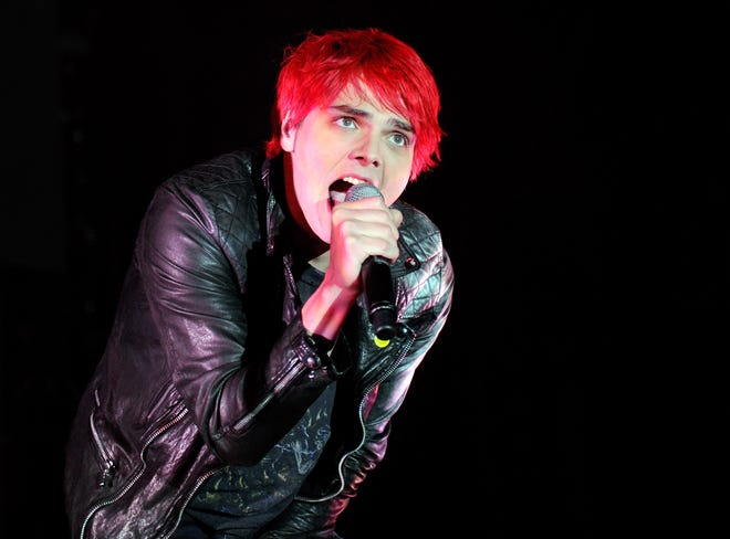 My Chemical Romance singer Gerard Way performs at the Red Rock Casino October 7, 2011 in Las Vegas, Nevada.