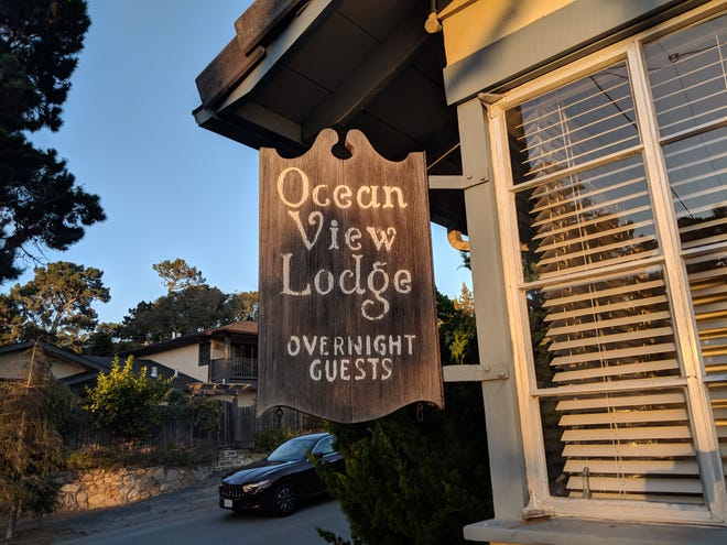 The view from our room at the Ocean View Lodge in Carmel, California.