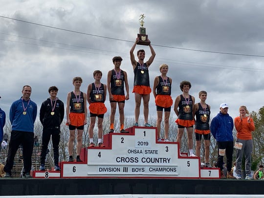 Summit Country Day captured its first-ever state team championship Saturday, Nov. 2, 2019, at National Trail Raceway in Hebron, Ohio.