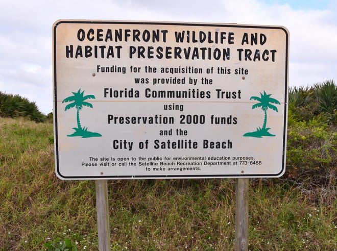 Signs surrounding Hightower Beach Park state the property is an oceanfront  wildlife and habitat preservation tract.